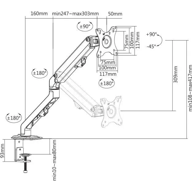 Кронштейн Ultramounts UM728 Black - фото 7