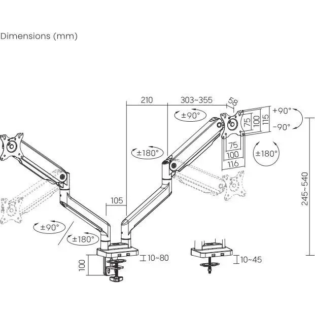 Кронштейн Ultramounts UM731 Black - фото 7