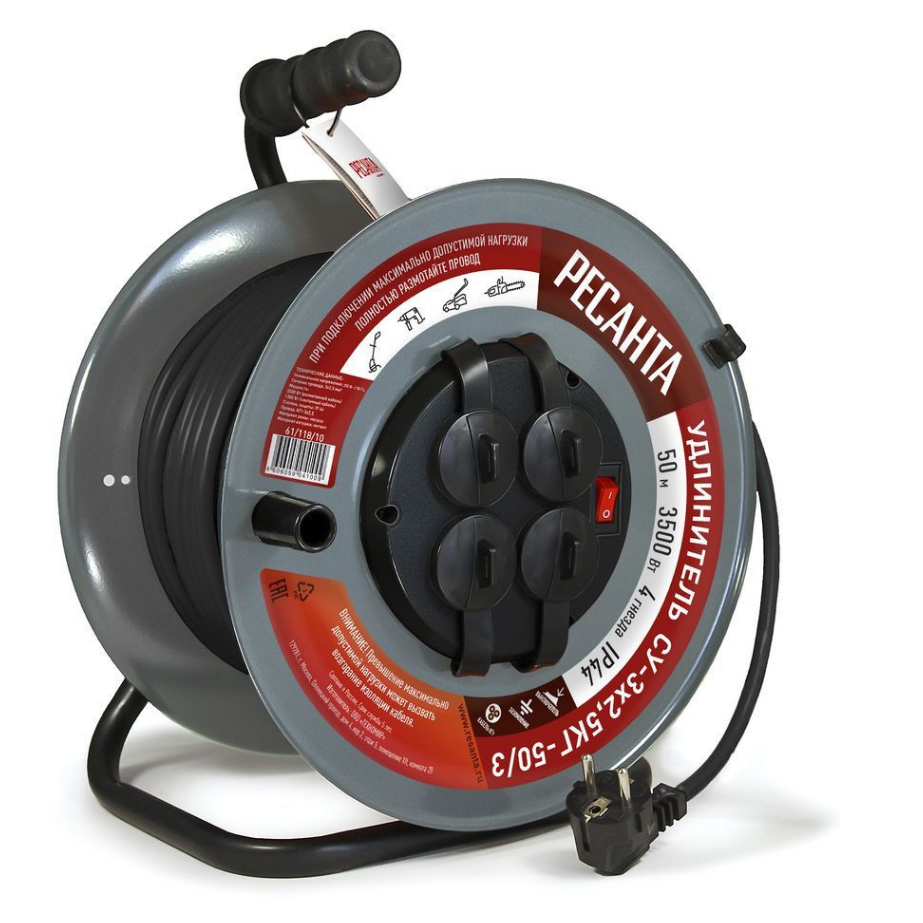Сетевой удлинитель Ресанта СУ-3х1,5-50/2 - 61/118/12