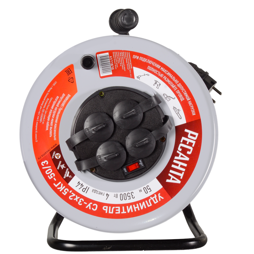 Сетевой удлинитель Ресанта СУ-3х1,5-50/2 - 61/118/12 - фото 2