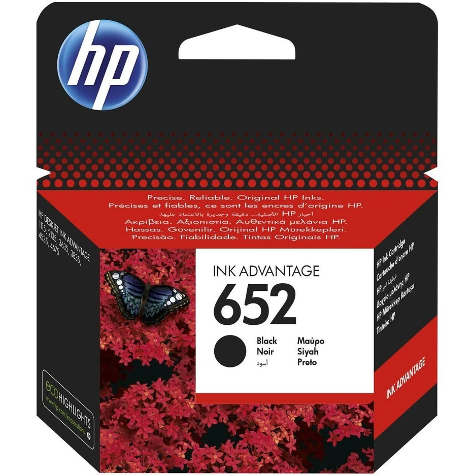 Картридж HP F6V25AE (№652) Black