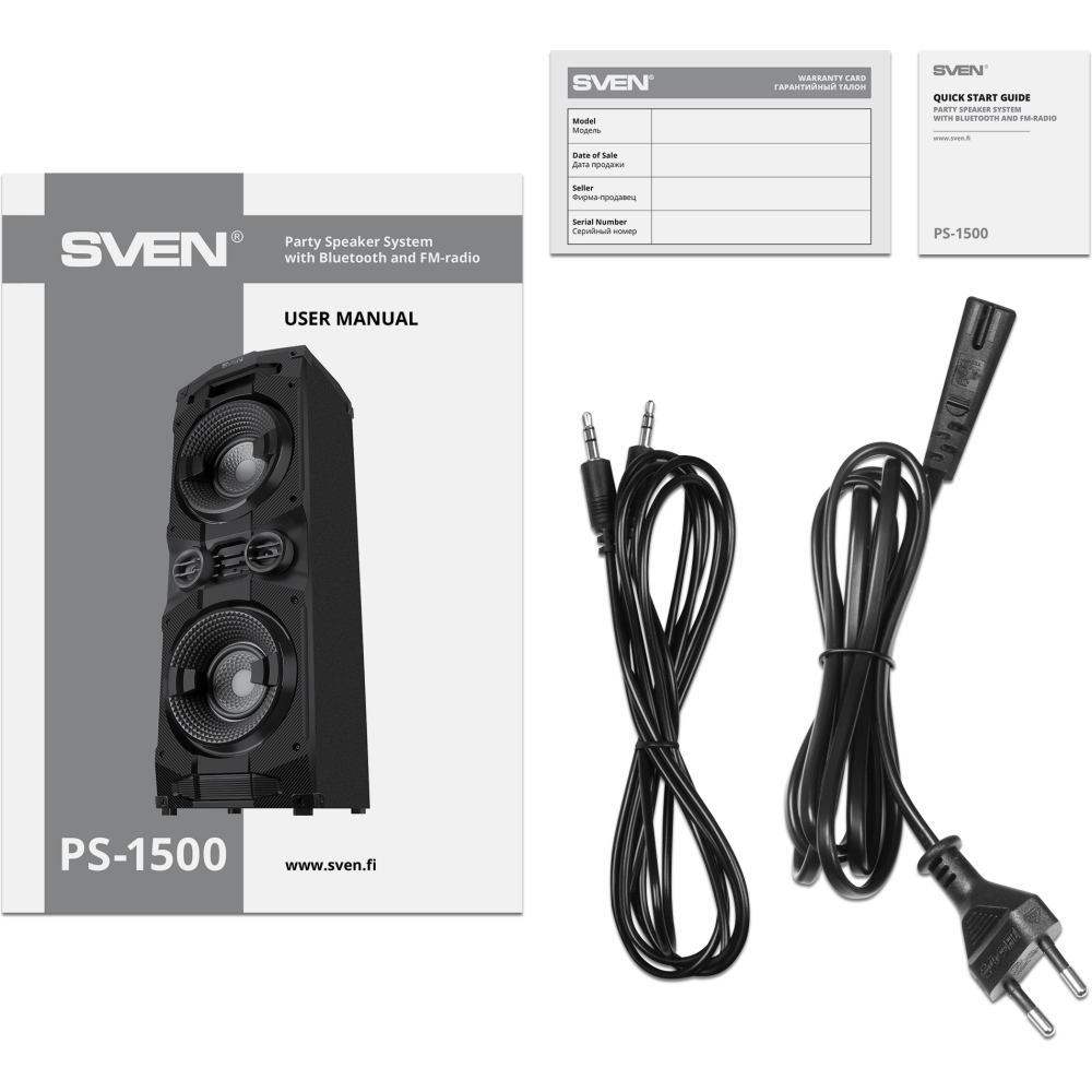 Портативная акустика Sven PS-1500 Black - SV-022020 - фото 9