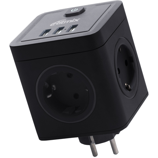 Сетевой фильтр Ritmix RM-043 Black - фото 3