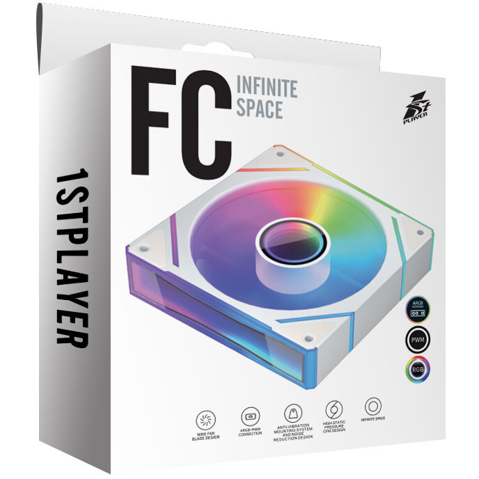 Вентилятор для корпуса 1STPLAYER FC(AP)-WH-1IN1 White - фото 5