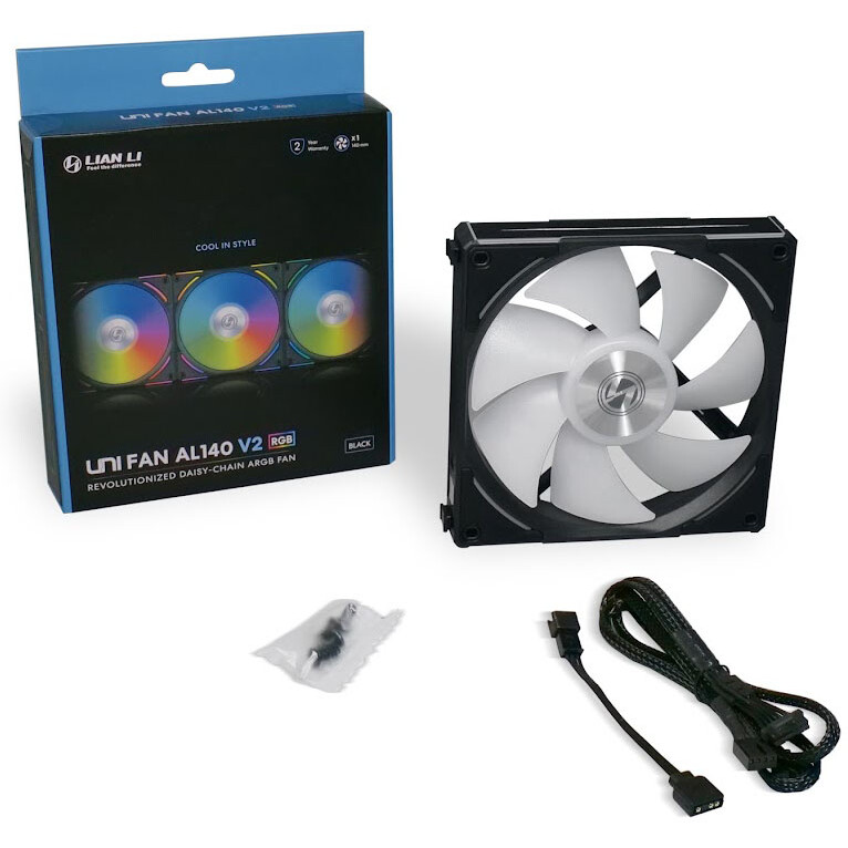 Вентилятор для корпуса Lian Li UNI Fan AL140 V2 Black - G99.14ALV21B.00/G99.14ALV21B.R0 - фото 5