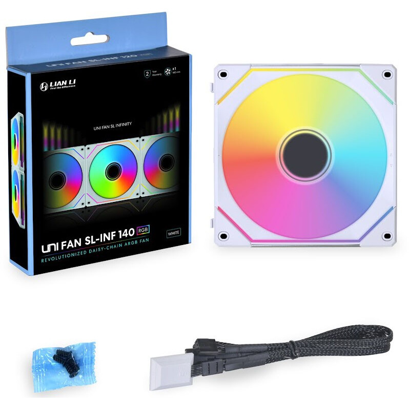 Вентилятор для корпуса Lian Li UNI Fan SL Infinity 140 White - G99.14SLIN1W.00/G99.14SLIN1W.R0 - фото 6