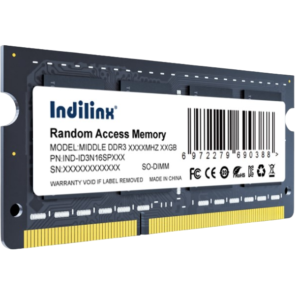 Оперативная память 8Gb DDR3 1600MHz Indilinx SO-DIMM (IND-ID3N16SP08X)