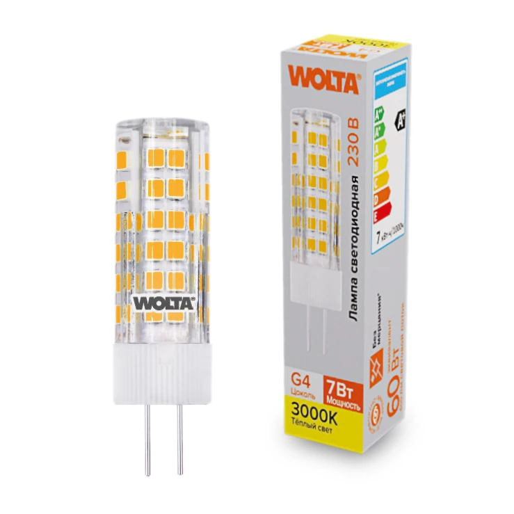 Светодиодная лампочка Wolta WSTD-JC-220V7W3KG4-C (7 Вт, G4)