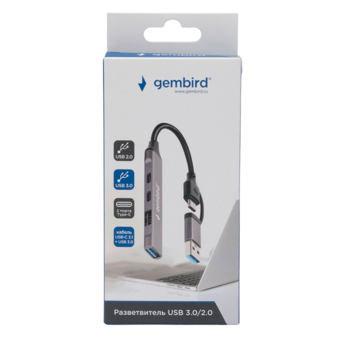 USB-концентратор Gembird UHB-C444 - фото 4