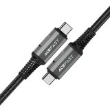 Кабель USB Type-C - USB Type-C, 1м, ACEFAST C1-09 Black/Grey (AF-C1-09-GY)