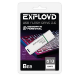 USB Flash накопитель 8Gb Exployd 670 White (EX-8GB-670-White)