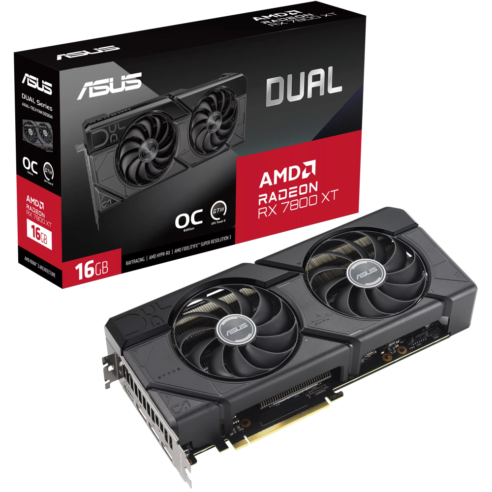 Видеокарта AMD Radeon RX 7800 XT ASUS 16Gb (DUAL-RX7800XT-O16G) - фото 12
