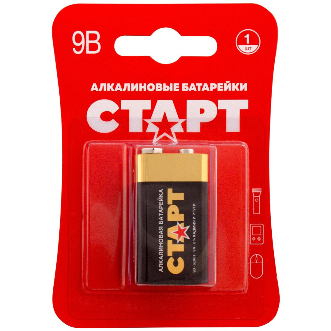 Батарейка СТАРТ (9V, 1 шт.) - 4640033423047