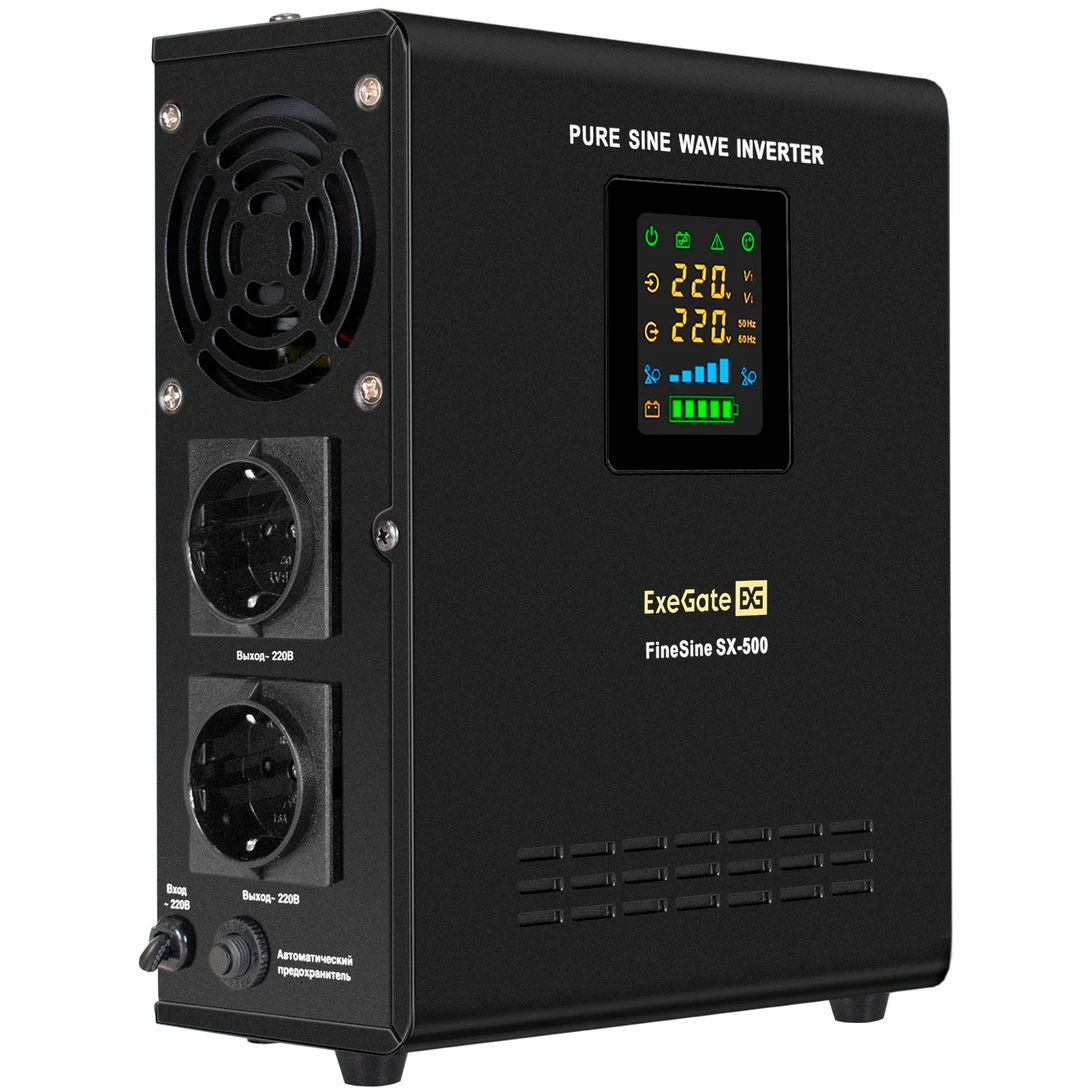 ИБП ExeGate FineSine SX-500.LCD.AVR.2SH - EX295995RUS