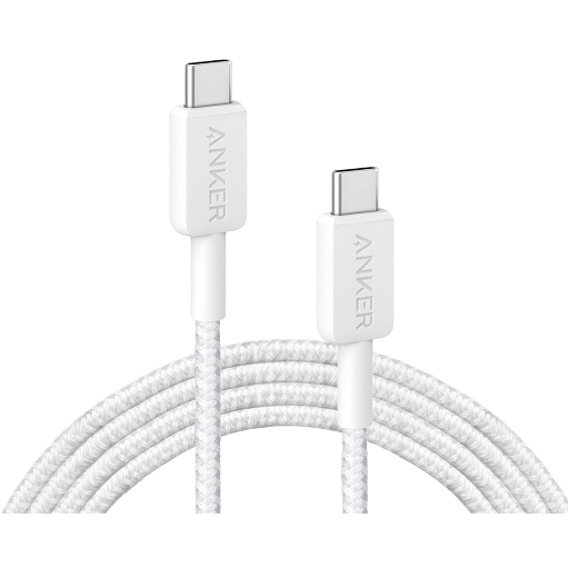 Кабель USB Type-C - USB Type-C, 1.8м, Anker 322 White