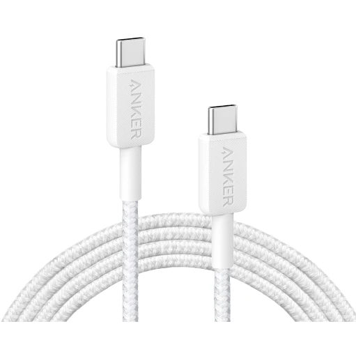 Кабель USB Type-C - USB Type-C, 1.8м, Anker 322 White - A81F6H21/A81F6G21