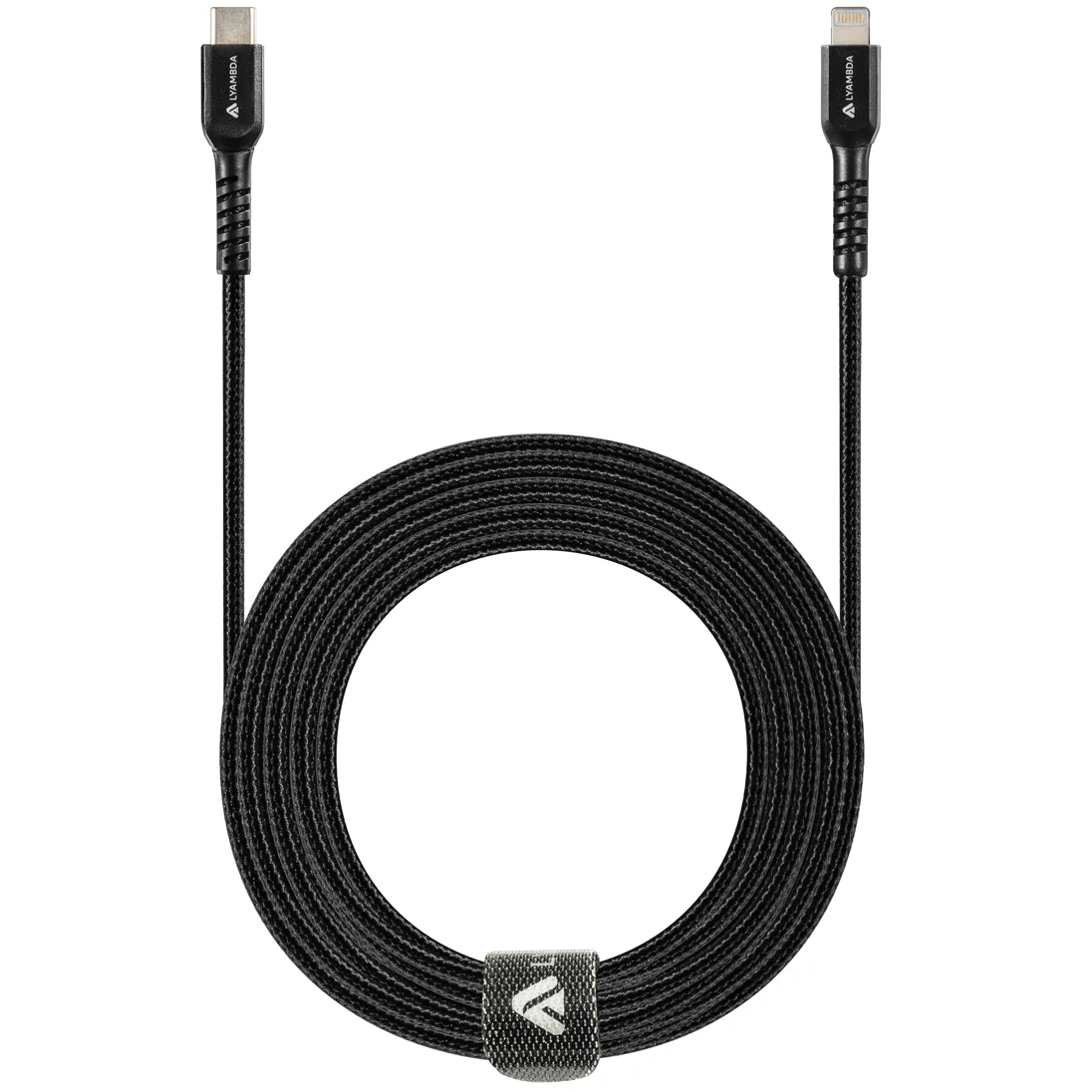 Кабель USB Type-C - Lightning, 2.5м, Lyambda LCL25-BK - фото 2