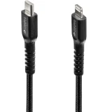 Кабель USB Type-C - Lightning, 2.5м, Lyambda LCLm25-BK