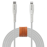 Кабель USB Type-C - Lightning, 2.5м, Lyambda LCLm25-WH