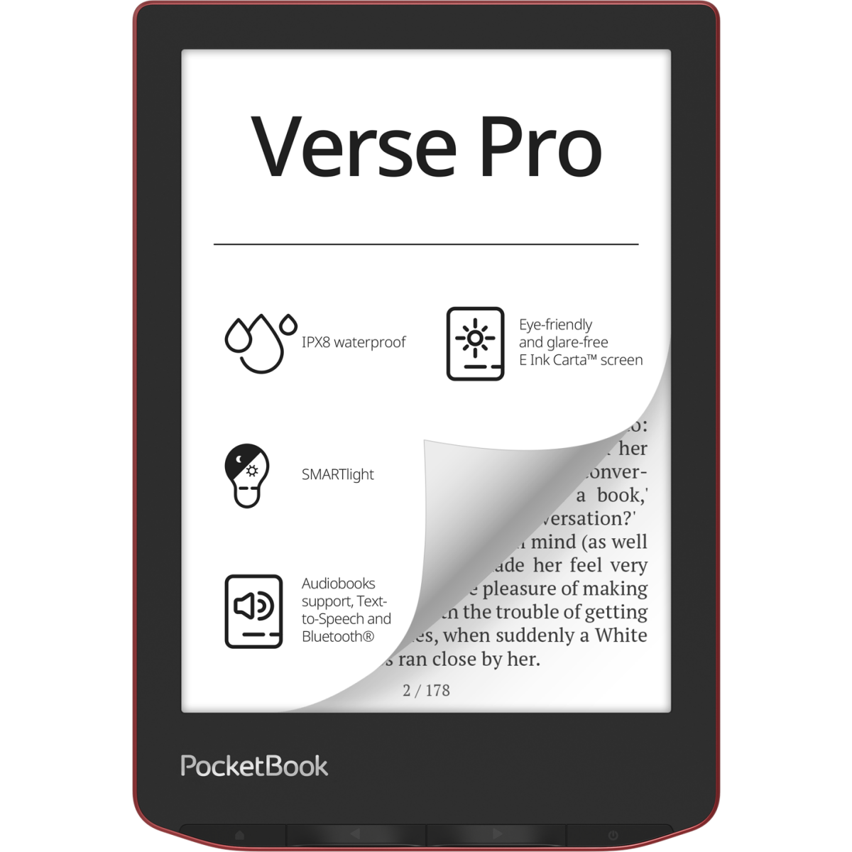 Электронная книга PocketBook 634 Verse Pro Passion Red