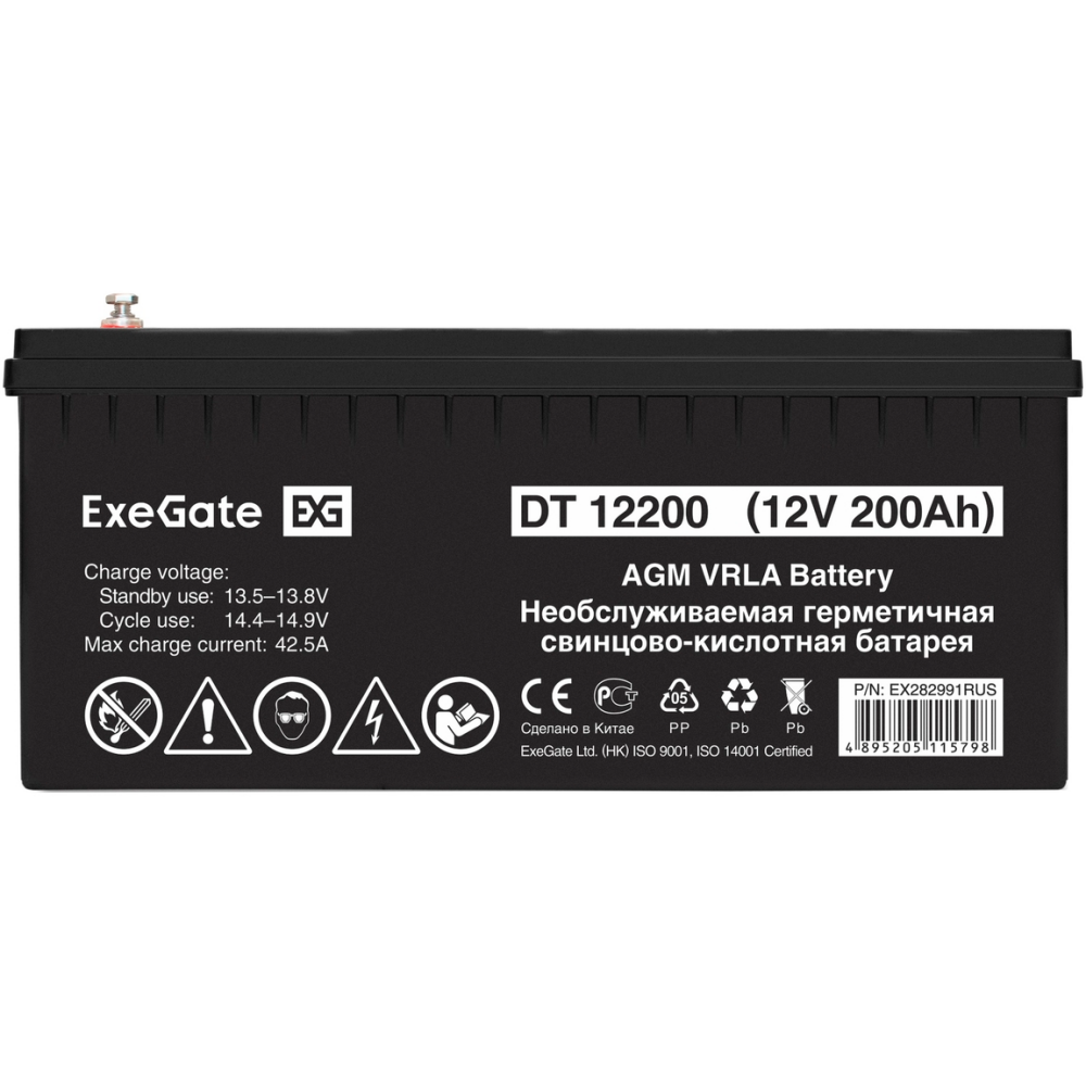 ИБП + батарея ExeGate FineSine SX-800.LCD.AVR.2SH + DT 12200 (200Ач) - EX296538RUS - фото 9