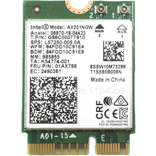 Wi-Fi адаптер Intel AX201.NGWG.NV - AX201.NGWG.NV/985855