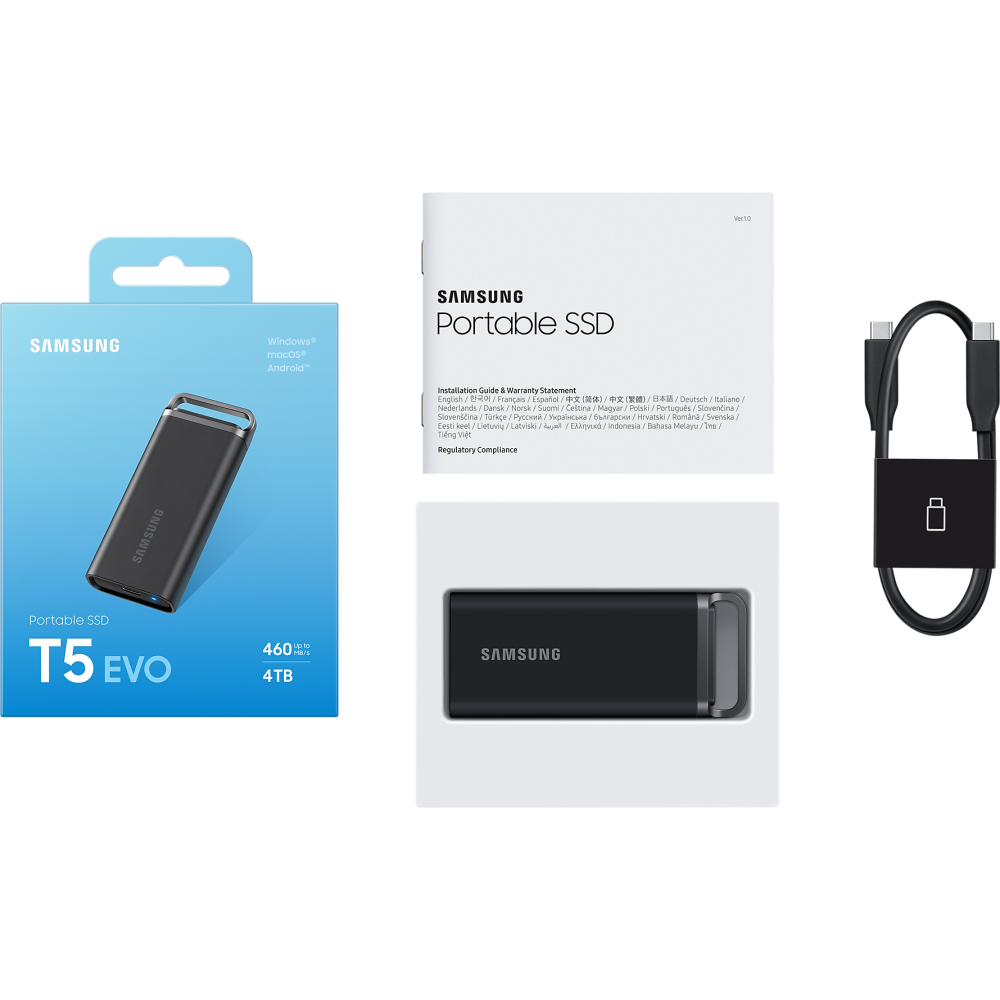 Внешний накопитель SSD 4Tb Samsung T5 EVO (MU-PH4T0S) - MU-PH4T0S/WW(EU) - фото 3