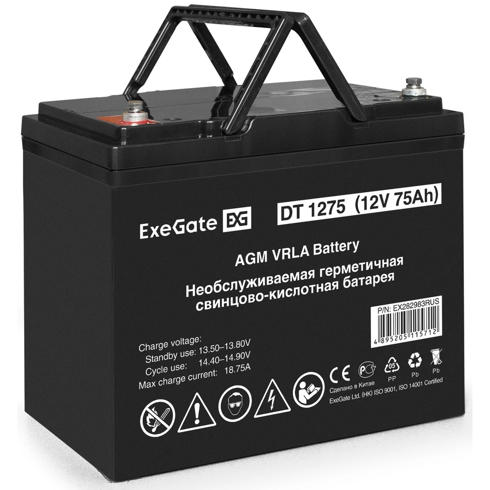 ИБП ExeGate FineSine SX-500.LCD.AVR.2SH + DT 1275 (75Ач) - EX296504RUS - фото 9