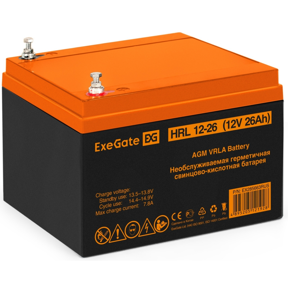 ИБП ExeGate FineSine SX-800.LCD.AVR.2SH + HRL 12-26 (26Ач) - EX296517RUS - фото 9