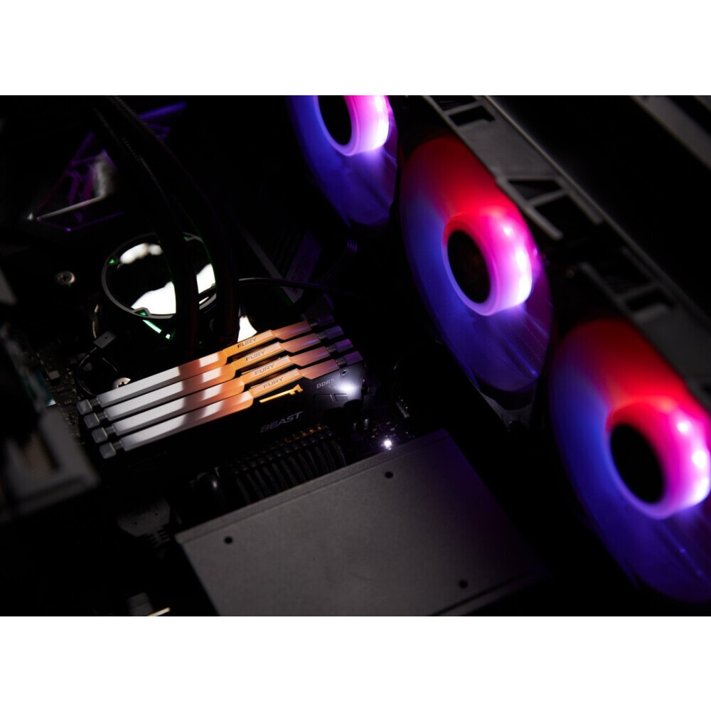 Оперативная память 8Gb DDR5 6000MHz Kingston Fury Beast RGB (KF560C36BBEA-8) - фото 4