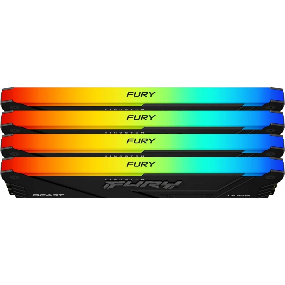 Оперативная память 32Gb DDR4 3200MHz Kingston Fury Beast Black RGB (KF432C16BB2AK4/32) (4x8Gb KIT) - фото 2