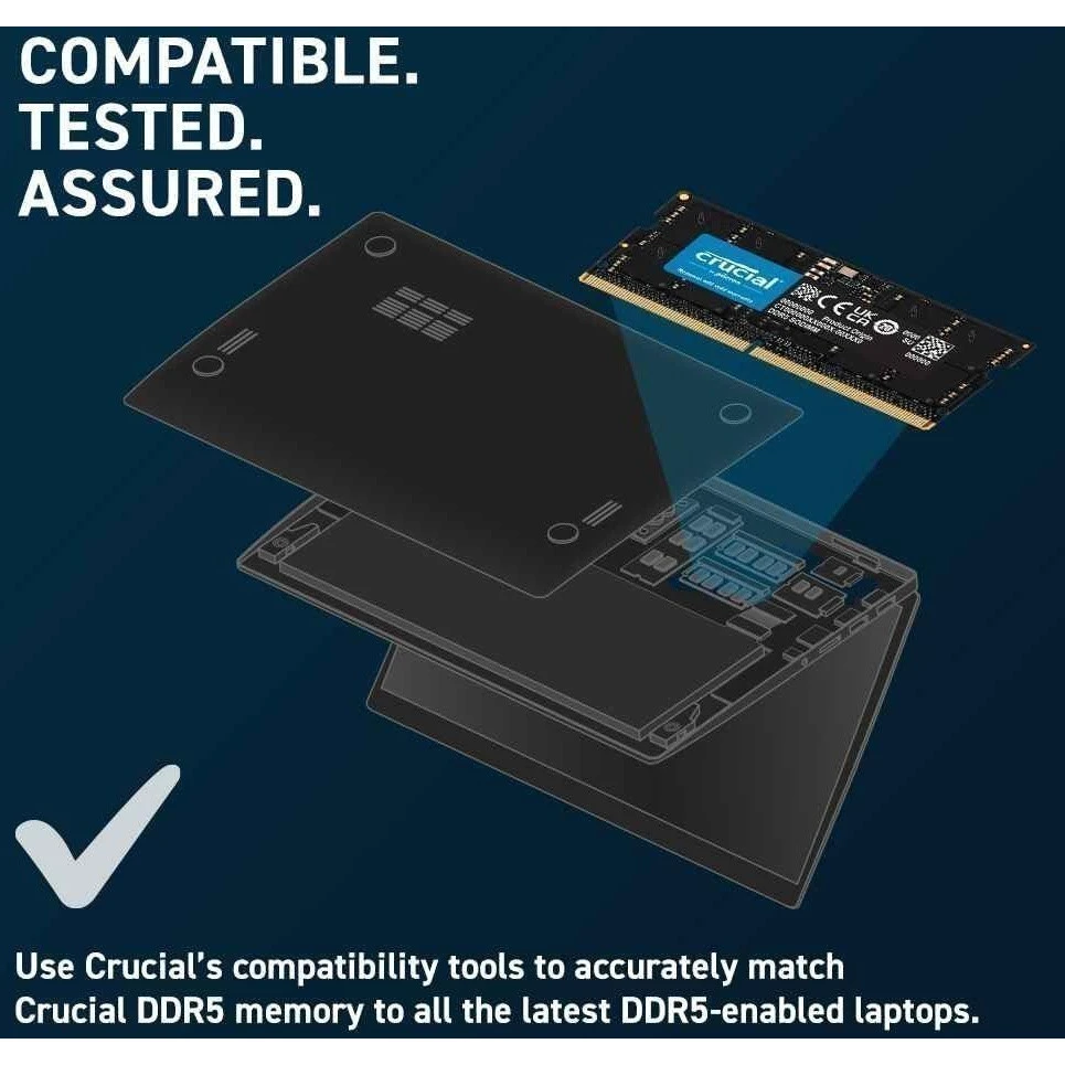 Оперативная память 16Gb DDR5 4800MHz Crucial SO-DIMM (CB16GS4800) - фото 2