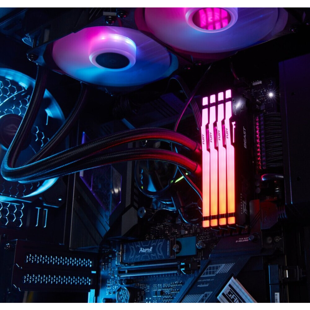 Оперативная память 16Gb DDR5 6000MHz Kingston Fury Beast RGB (KF560C36BBEA-16) - фото 7