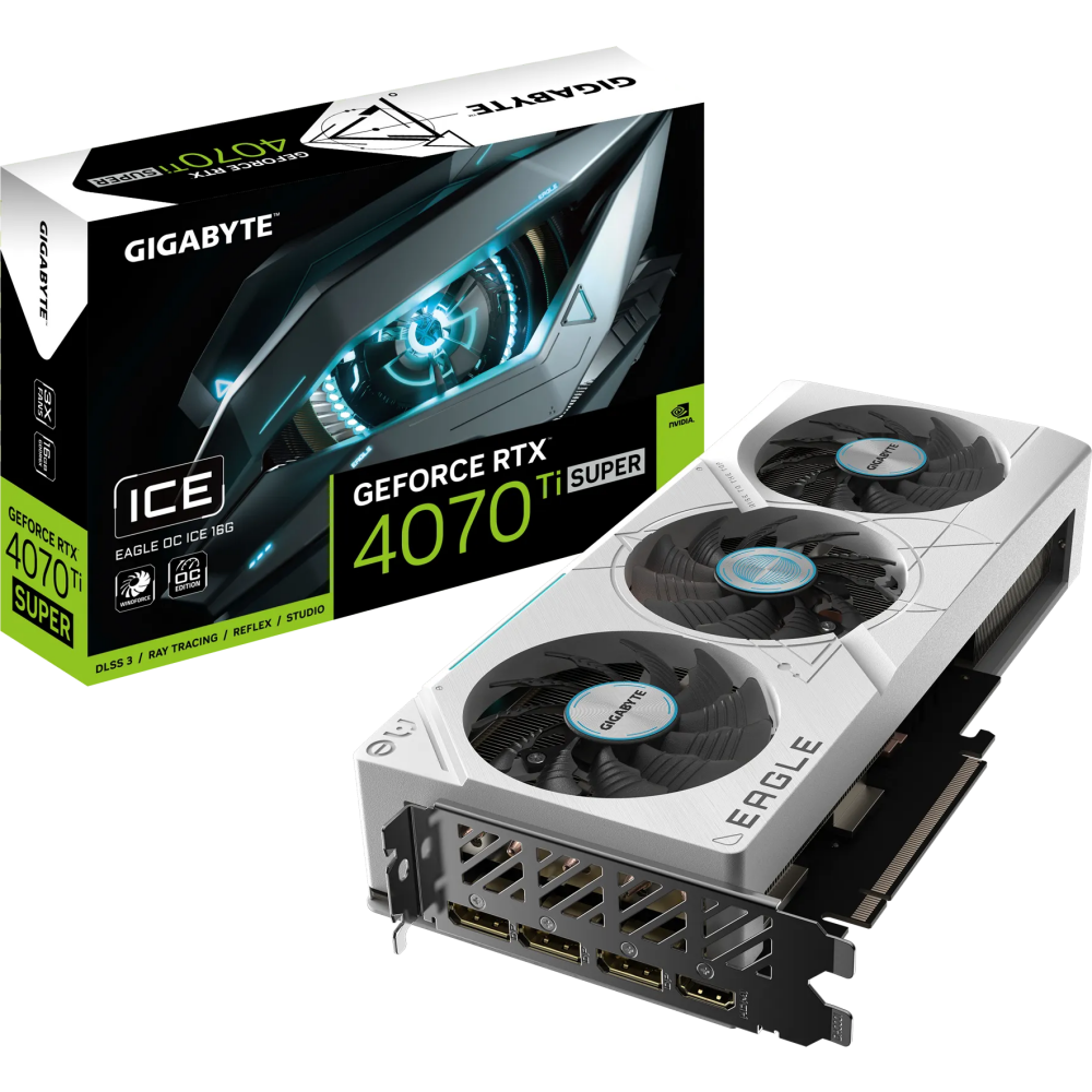 Видеокарта NVIDIA GeForce RTX 4070 Ti Super Gigabyte 16Gb (GV-N407TSEAGLEOCICE-16GD) - GV-N407TSEAGLEOC ICE-16GD - фото 9