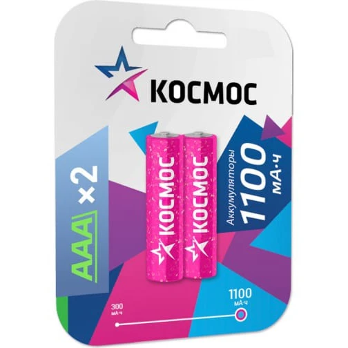 Аккумулятор КОСМОС KOCR03NIMH(1100MAH) (AAA, 1100mAh, 2 шт.)