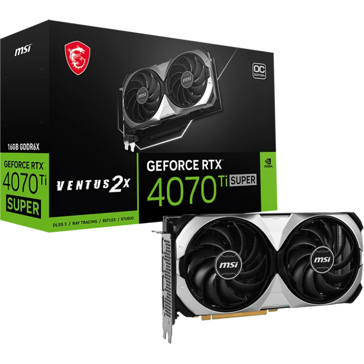 Видеокарта NVIDIA GeForce RTX 4070 Ti Super MSI 16Gb (RTX 4070 Ti SUPER 16G VENTUS 2X OC) - фото 6