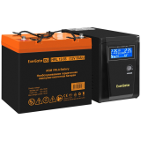 ИБП + батарея ExeGate SineTower SZ-600.LCD.AVR.1SH + HRL 12-55 (55Ач) (EX296774RUS)