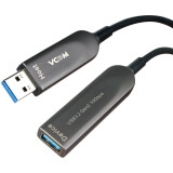 Кабель удлинительный USB A (M) - USB A (F), 10м, VCOM D3730-10.0