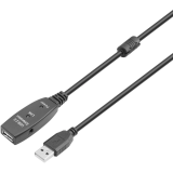 Кабель удлинительный USB A (M) - USB A (F), 50м, iOpen ACU823B-50M