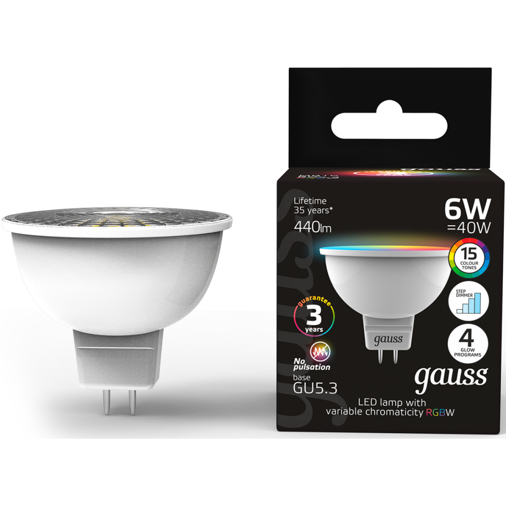 Светодиодная лампочка Gauss Smart MR16 (6 Вт, GU5.3) - 101105406 - фото 2