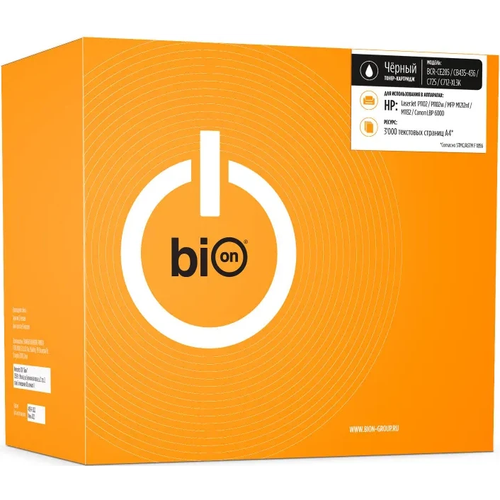 Картридж Bion CE285/CB435-436/C725/C712-XL2.4K Black