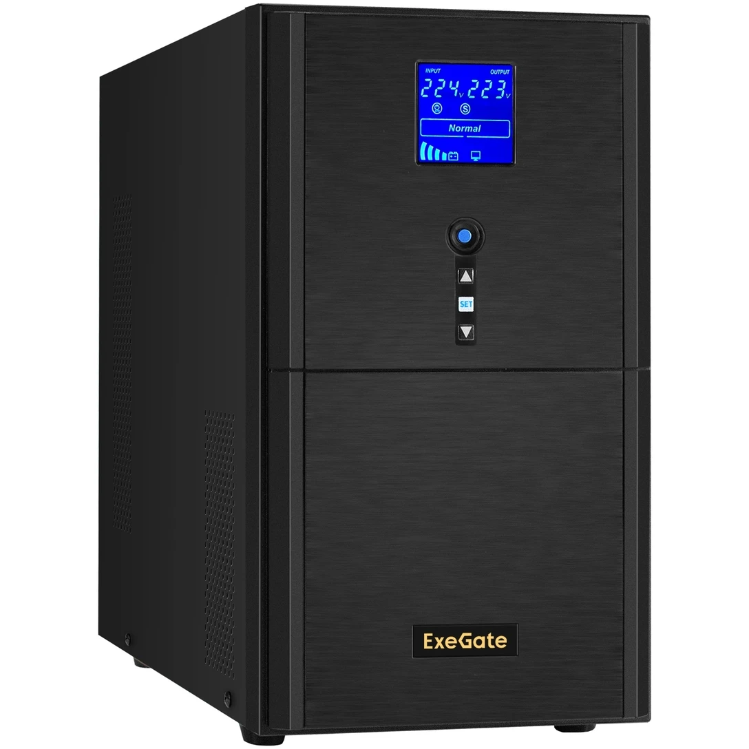 ИБП + батарея ExeGate SineTower SZ-3000.LCD.AVR.3SH.1C13.RJ.USB + 4x HR 12-40 (40Ач) - EX296863RUS - фото 2