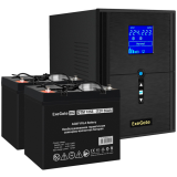 ИБП + батарея ExeGate SineTower SZ-2000.LCD.AVR.3SH.1C13.USB + 2x DTM 1255 (55Ач) (EX296842RUS)