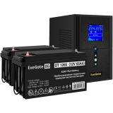 ИБП + батарея ExeGate SineTower SZ-1000.LCD.AVR.2SH.1C13.USB + 2x DT 1265 (65Ач) (EX296798RUS)