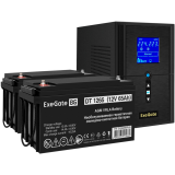 ИБП + батарея ExeGate SineTower SZ-1500.LCD.AVR.2SH.1C13.USB + 2x DT 1265 (65Ач) (EX296821RUS)