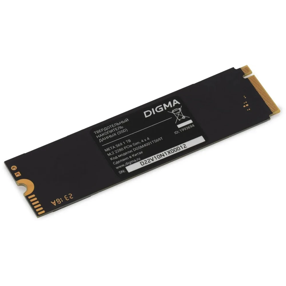 Накопитель SSD 1TB Digma Meta S69 (DGSM4001TS69T) - фото 2