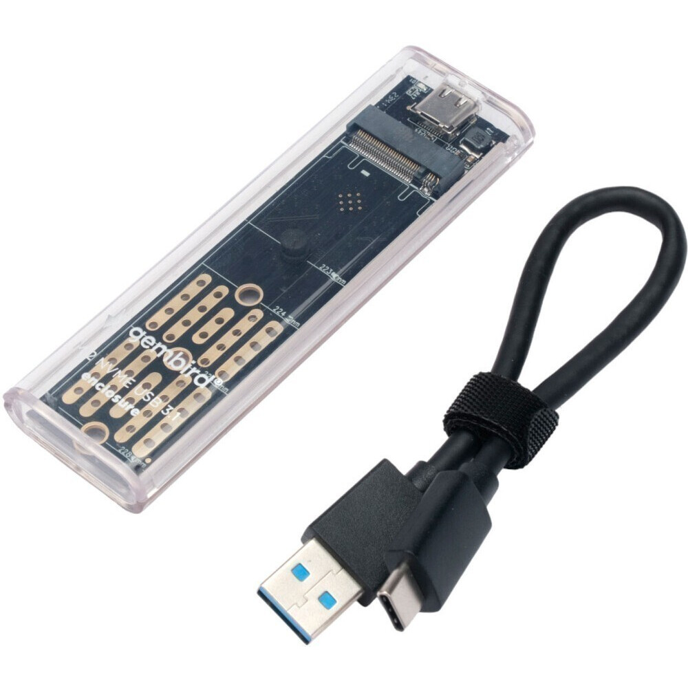 Внешний корпус для SSD M.2 Gembird EEM2-NVME-2 Transparent - фото 4