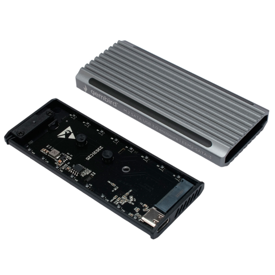 Внешний корпус для SSD M.2 Gembird EEM2-SATA-3 Silver - фото 4