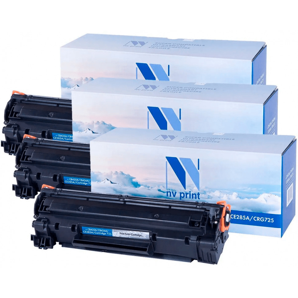 Картридж NV Print CB435A/436A/285/725-SET3 Black