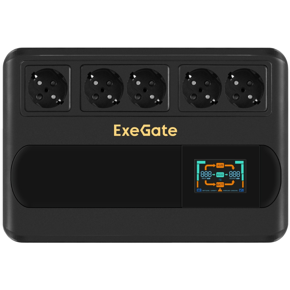 ИБП + батарея ExeGate NEO Smart BU-600.LCD.AVR.5SH - EX295684RUS - фото 2